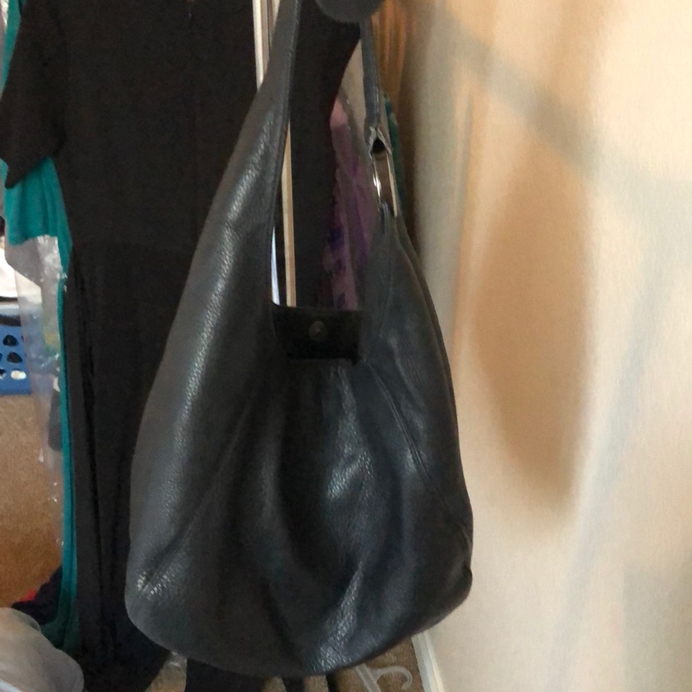 MK black pebble leather purse
